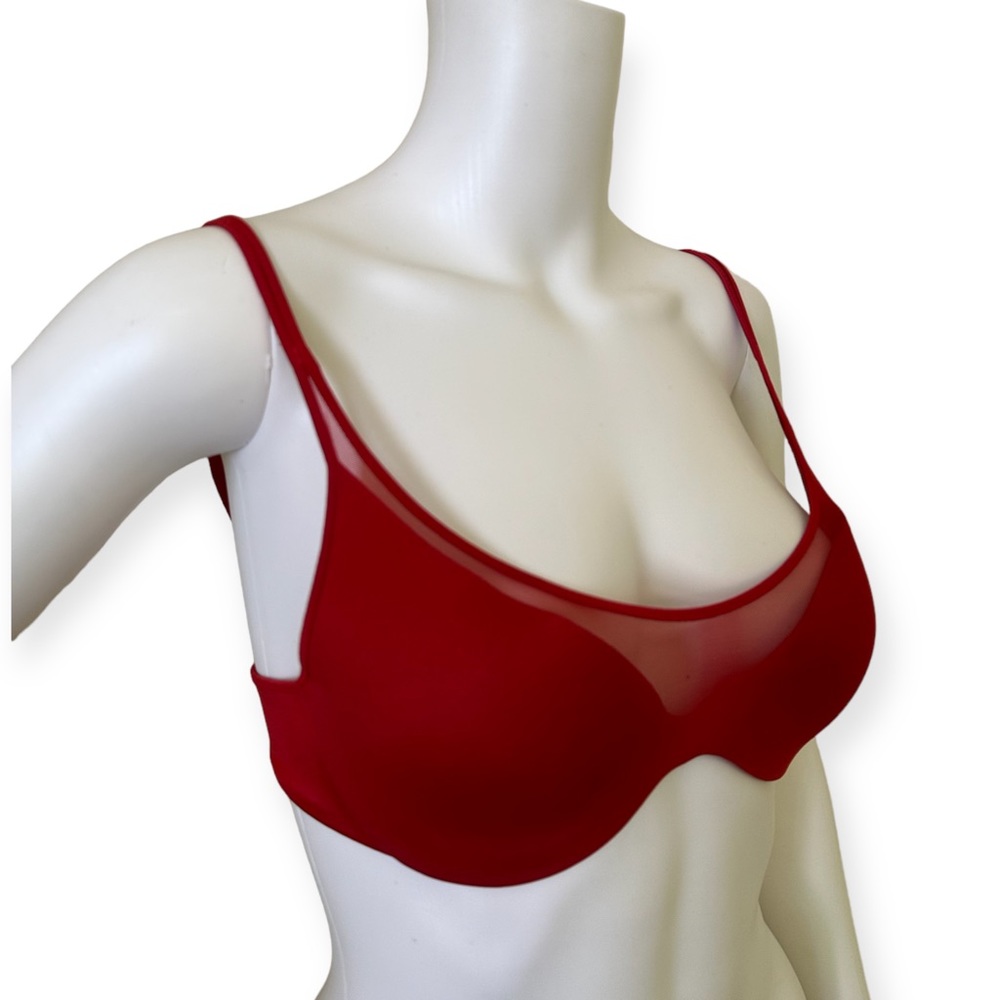 Victoria’s Secrets Red Sheer Plunge Bra